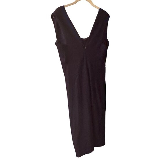 Donna Karan New York Purple Sleeveless V-Neck Dress - Size L - Picture 2 of 4